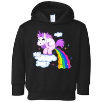 Unicorn Pooping A Rainbow Toddler Hoodie