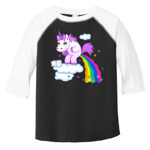 Unicorn Pooping A Rainbow Toddler Fine Jersey T-Shirt