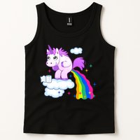 Unicorn Pooping A Rainbow Tank Top