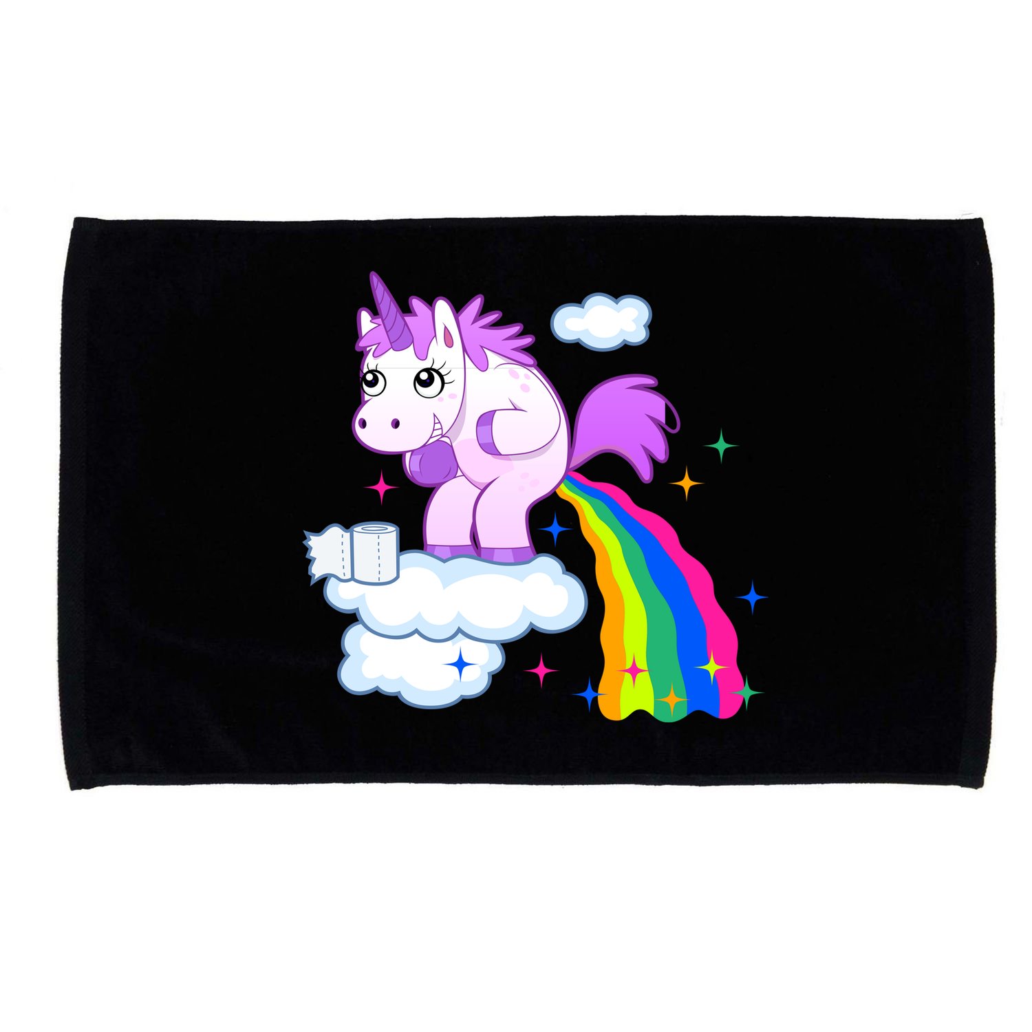 Unicorn Pooping A Rainbow Microfiber Hand Towel