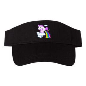 Unicorn Pooping A Rainbow Valucap Bio-Washed Visor