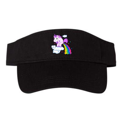 Unicorn Pooping A Rainbow Visor