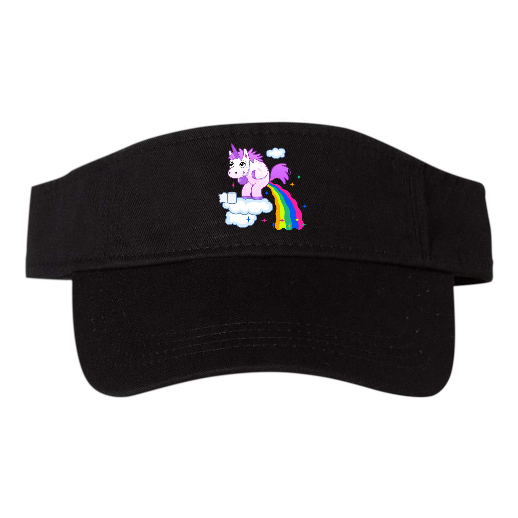 Unicorn Pooping A Rainbow Visor