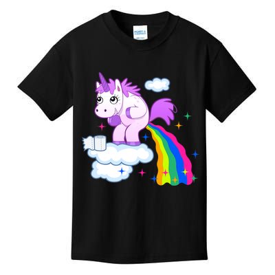 Unicorn Pooping A Rainbow Kids T-Shirt