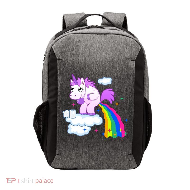 Unicorn Pooping A Rainbow Vector Backpack