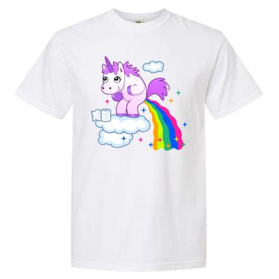 Unicorn Pooping A Rainbow Garment-Dyed Heavyweight T-Shirt