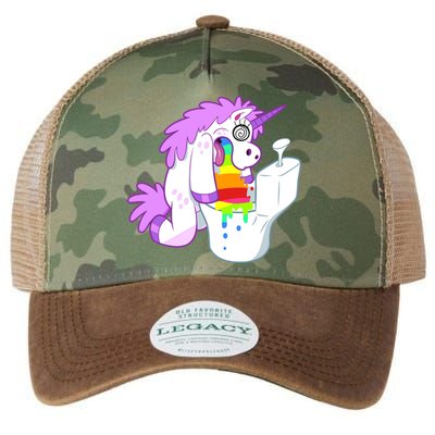 Unicorn Pukes Rainbow In The Toilet Legacy Tie Dye Trucker Hat