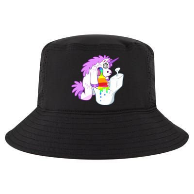 Unicorn Pukes Rainbow In The Toilet Cool Comfort Performance Bucket Hat