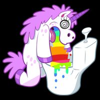 Unicorn Pukes Rainbow In The Toilet T-Shirt