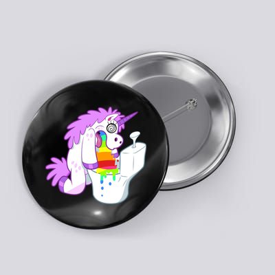 Unicorn Pukes Rainbow In The Toilet Button