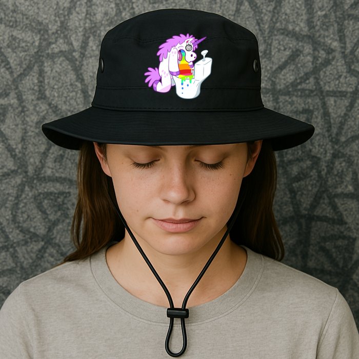 Unicorn Pukes Rainbow In The Toilet Bucket Hat