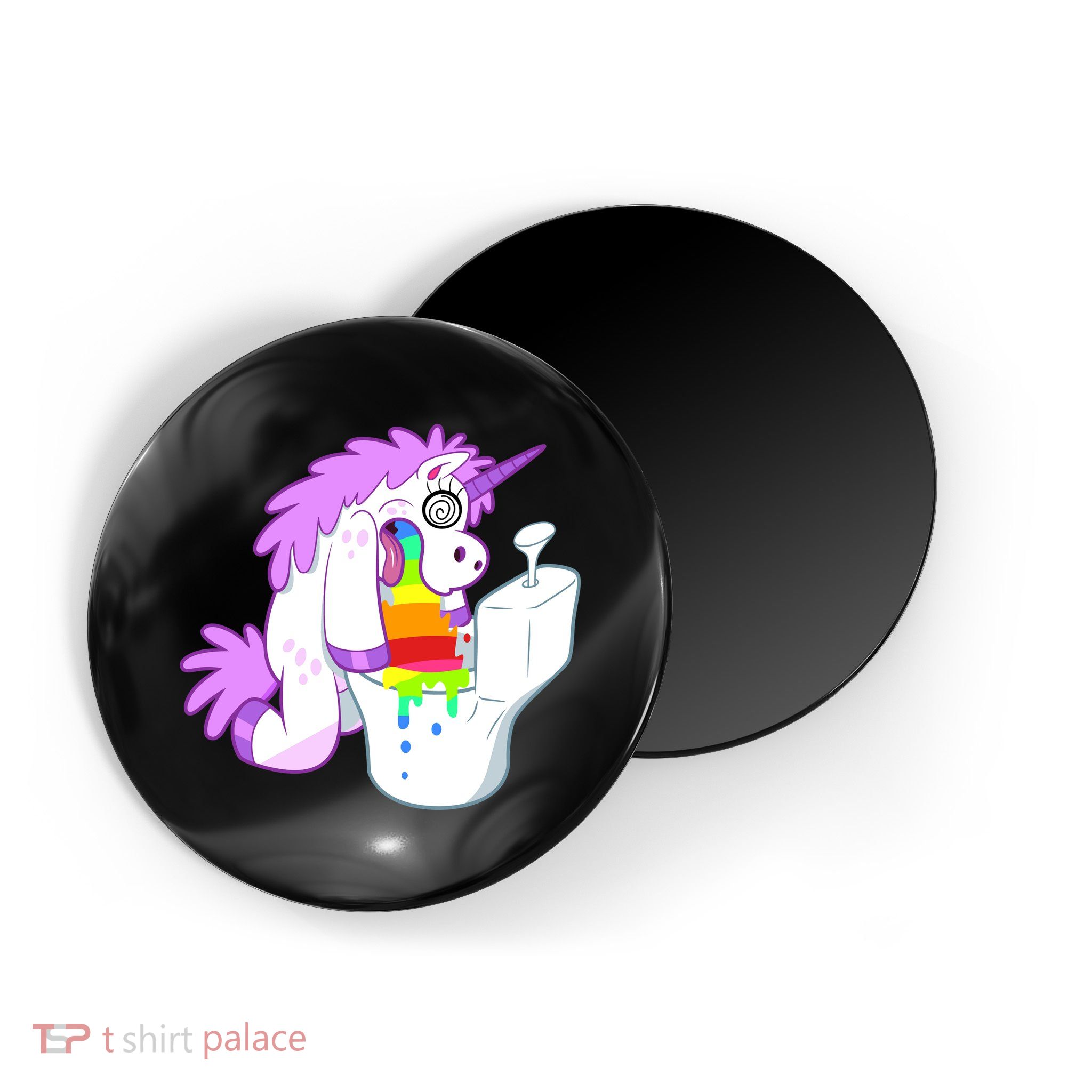 Unicorn Pukes Rainbow In The Toilet Magnet