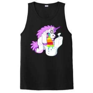 Unicorn Pukes Rainbow In The Toilet PosiCharge Competitor Tank