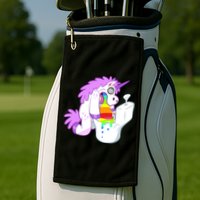 Unicorn Pukes Rainbow In The Toilet Golf Towel