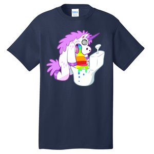 Unicorn Pukes Rainbow In The Toilet Tall T-Shirt