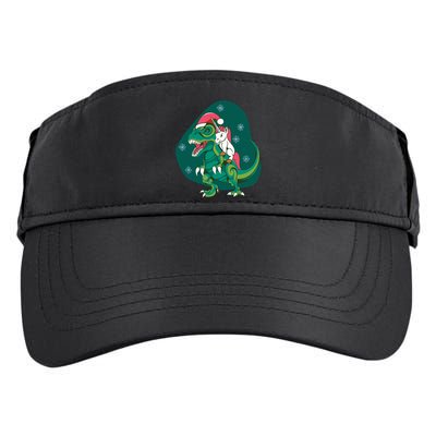Unicorn Ridding Dinosaur Christmas Adult Drive Performance Visor