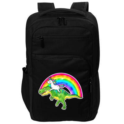 Unicorn Riding T-Rex Rainbow Impact Tech Backpack