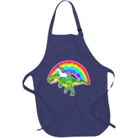 Unicorn Riding T-Rex Rainbow Apron