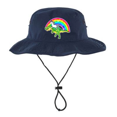 Unicorn Riding T-Rex Rainbow Bucket Hat