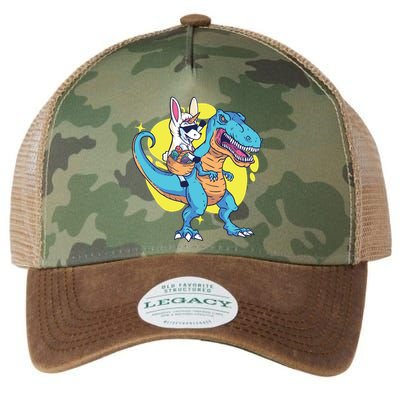 Unicorn Riding Trex Easter Legacy Tie Dye Trucker Hat