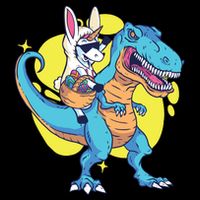Unicorn Riding Trex Easter Apron