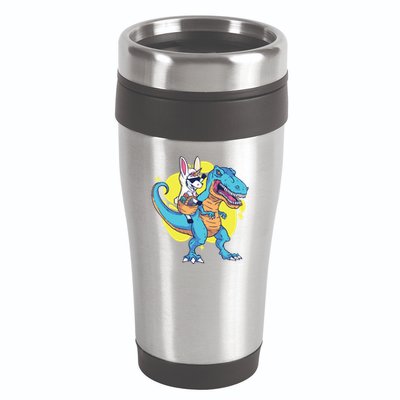 Unicorn Riding Trex Easter 16oz Travel Tumbler