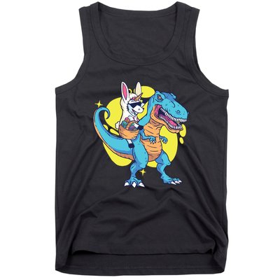 Unicorn Riding Trex Easter Tank Top