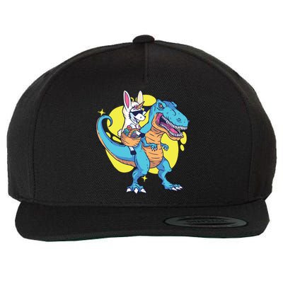 Unicorn Riding Trex Easter Wool Snapback Cap