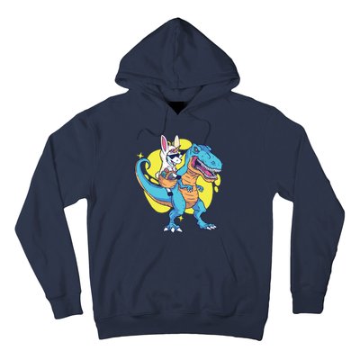 Unicorn Riding Trex Easter Hoodie