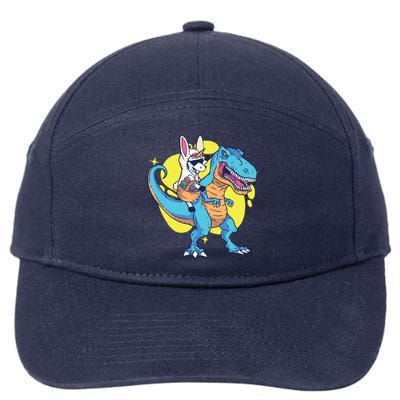 Unicorn Riding Trex Easter 7-Panel Snapback Hat