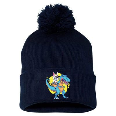 Unicorn Riding Trex Easter Pom Pom 12in Knit Beanie