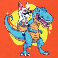 Unicorn Riding Trex Easter Long Sleeve Shirt
