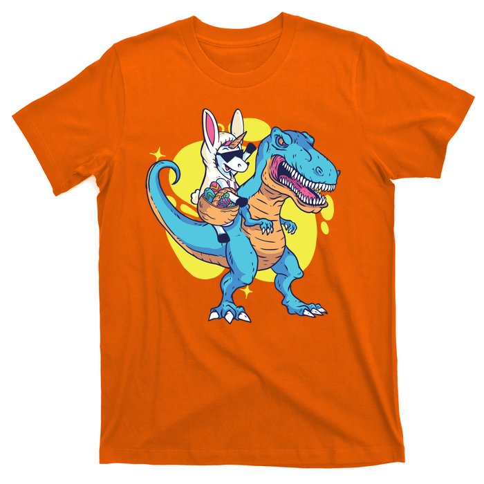 Unicorn Riding Trex Easter T-Shirt