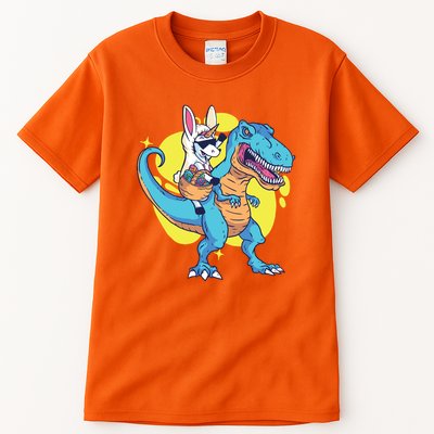 Unicorn Riding Trex Easter Tall T-Shirt