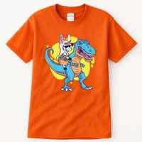 Unicorn Riding Trex Easter Tall T-Shirt