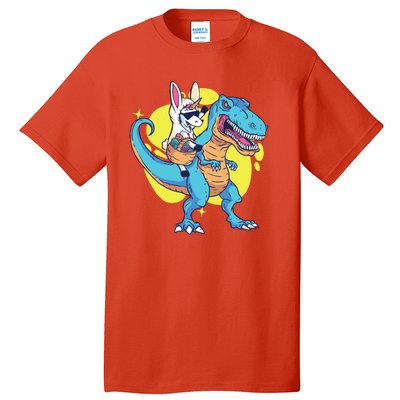 Unicorn Riding Trex Easter Tall T-Shirt