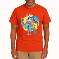 Unicorn Riding Trex Easter Tall T-Shirt