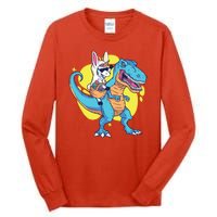 Unicorn Riding Trex Easter Tall Long Sleeve T-Shirt