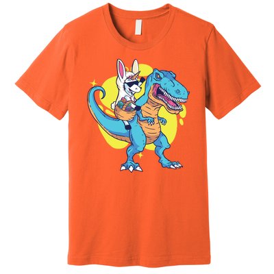 Unicorn Riding Trex Easter Premium T-Shirt