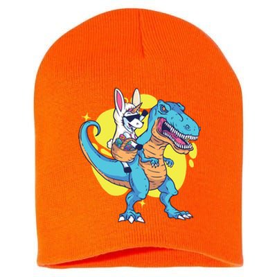 Unicorn Riding Trex Easter Short Acrylic Beanie