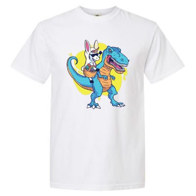 Unicorn Riding Trex Easter Garment-Dyed Heavyweight T-Shirt