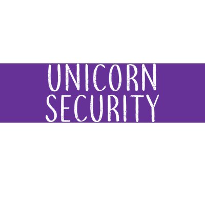 Unicorn Security Bumper Sticker