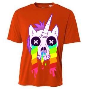 Unicorn Skull Rainbow Cooling Performance Crew T-Shirt