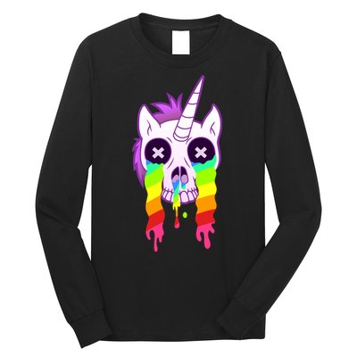 Unicorn Skull Rainbow Long Sleeve Shirt
