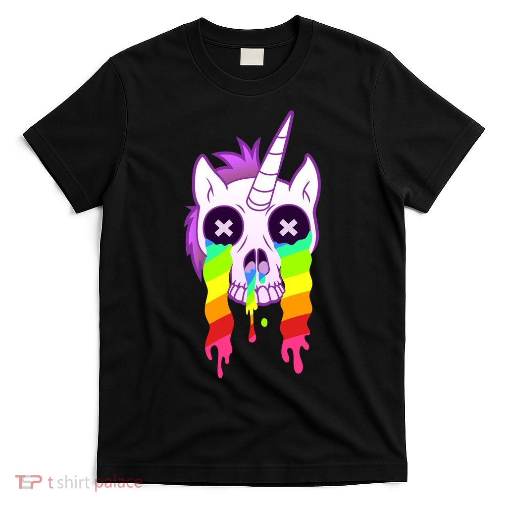 Unicorn Skull Rainbow T-Shirt