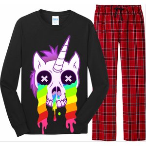 Unicorn Skull Rainbow Long Sleeve Pajama Set