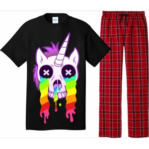 Unicorn Skull Rainbow Pajama Set