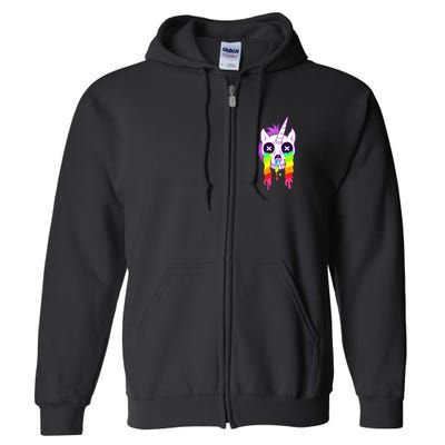 Unicorn Skull Rainbow Full Zip Hoodie