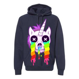 Unicorn Skull Rainbow Premium Hoodie