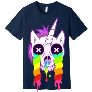 Unicorn Skull Rainbow Premium T-Shirt